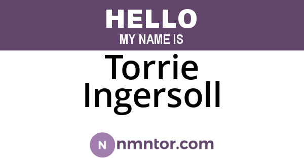 Torrie Ingersoll