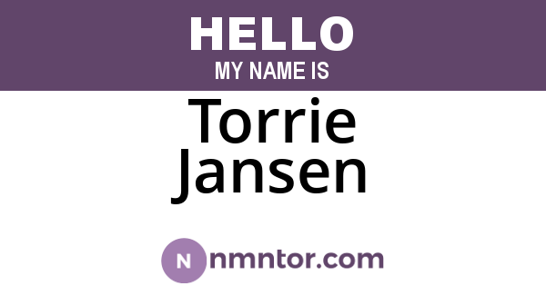 Torrie Jansen