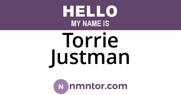 Torrie Justman