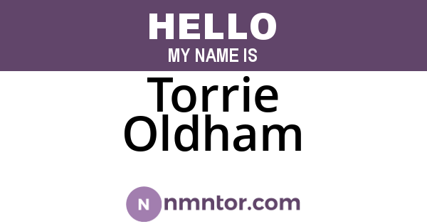 Torrie Oldham