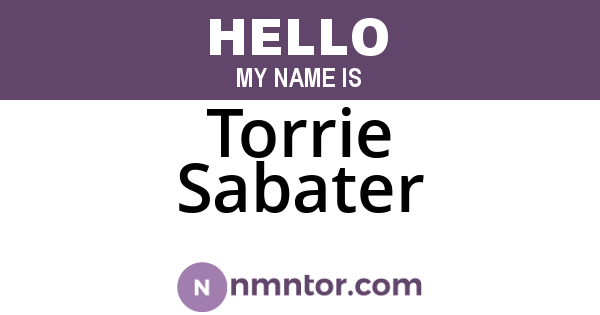 Torrie Sabater