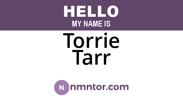 Torrie Tarr