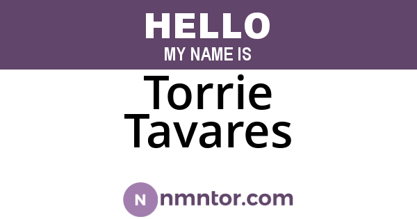Torrie Tavares