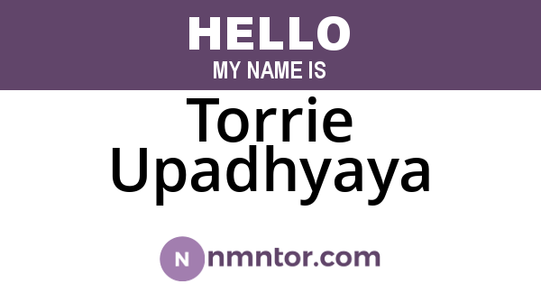 Torrie Upadhyaya