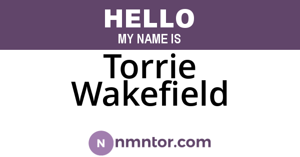 Torrie Wakefield