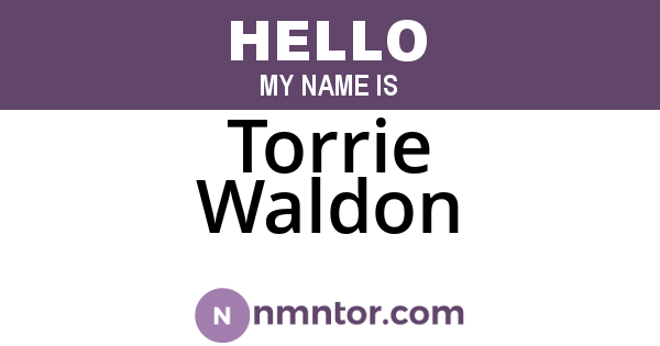 Torrie Waldon