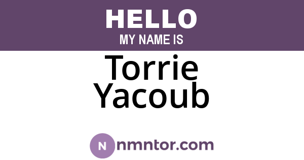 Torrie Yacoub