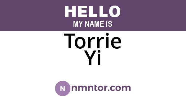 Torrie Yi