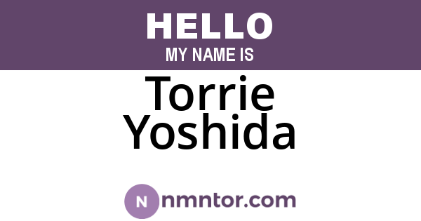 Torrie Yoshida