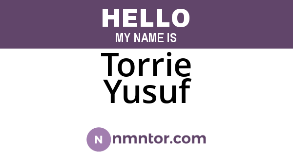 Torrie Yusuf