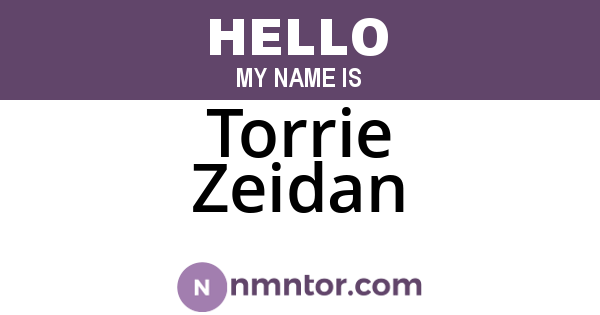 Torrie Zeidan