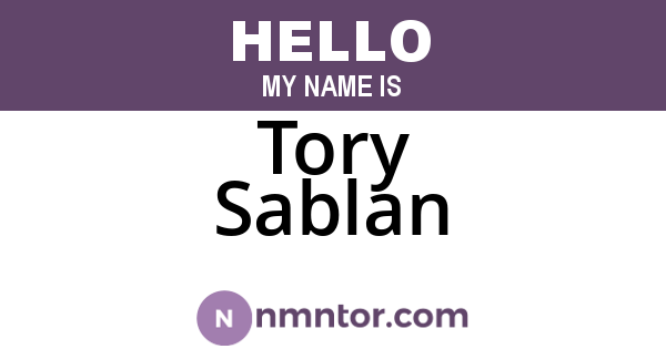 Tory Sablan