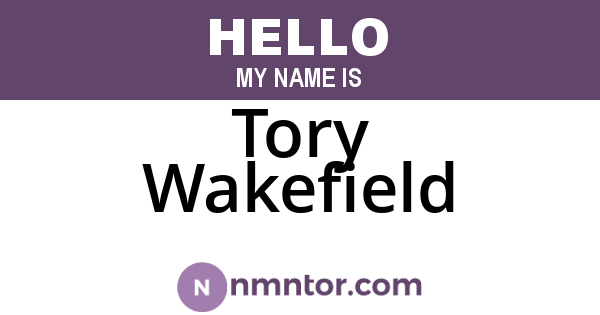 Tory Wakefield