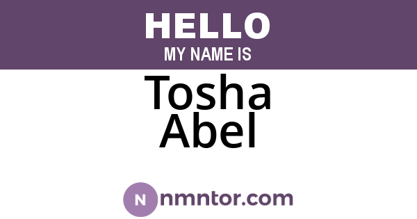 Tosha Abel