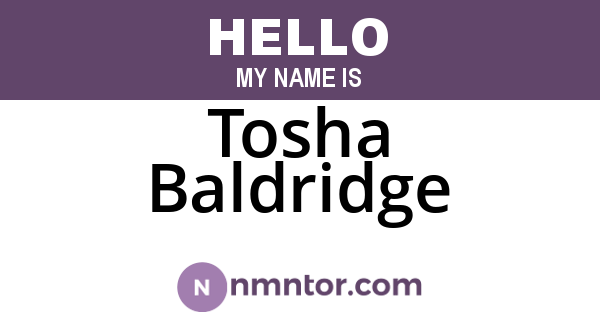 Tosha Baldridge