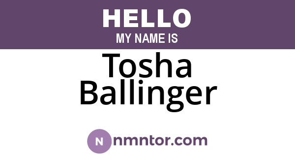 Tosha Ballinger