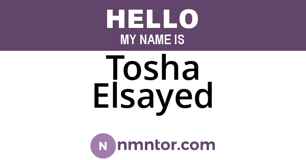 Tosha Elsayed