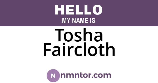 Tosha Faircloth