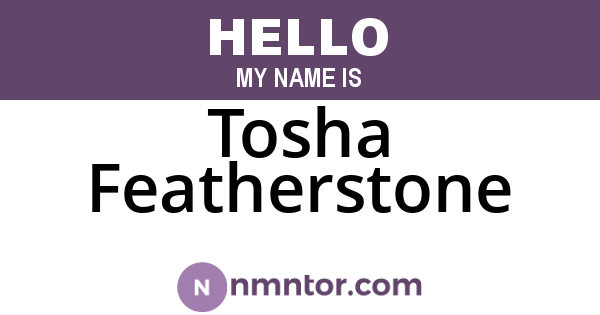 Tosha Featherstone