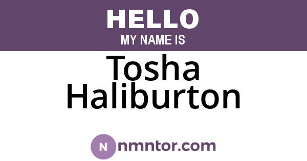 Tosha Haliburton