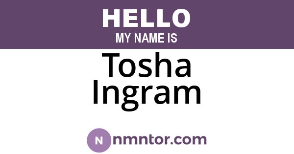 Tosha Ingram