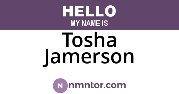 Tosha Jamerson
