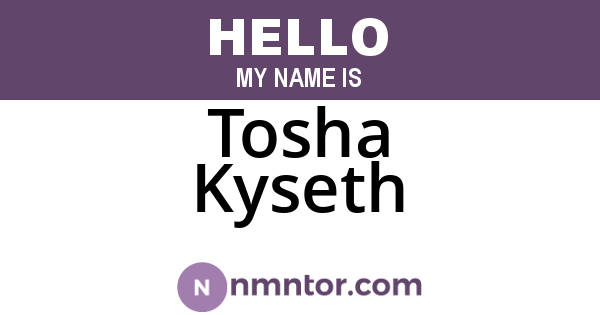 Tosha Kyseth