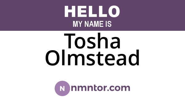 Tosha Olmstead