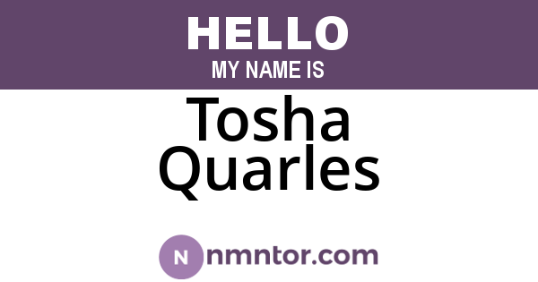 Tosha Quarles