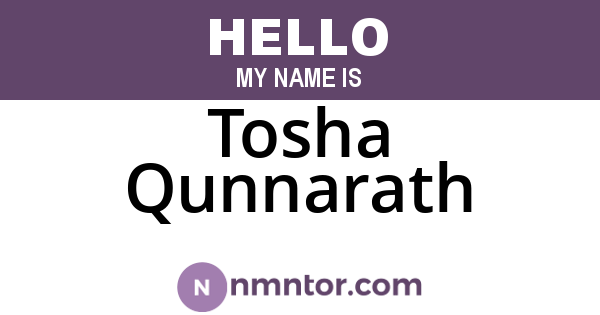 Tosha Qunnarath