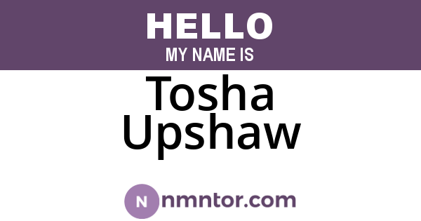 Tosha Upshaw