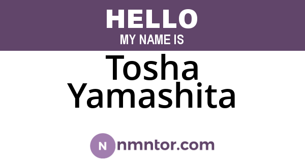 Tosha Yamashita