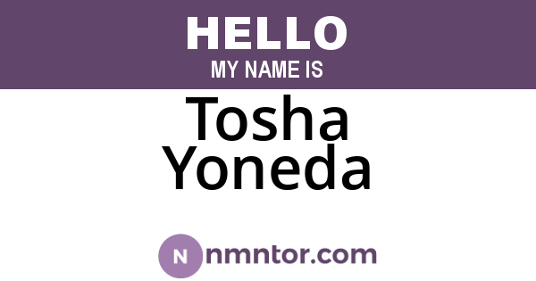 Tosha Yoneda