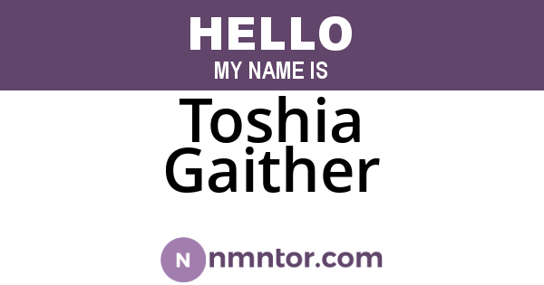 Toshia Gaither