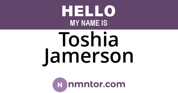 Toshia Jamerson