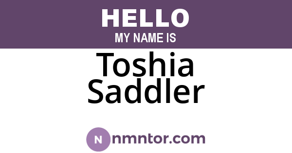 Toshia Saddler