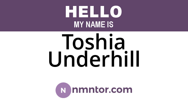 Toshia Underhill