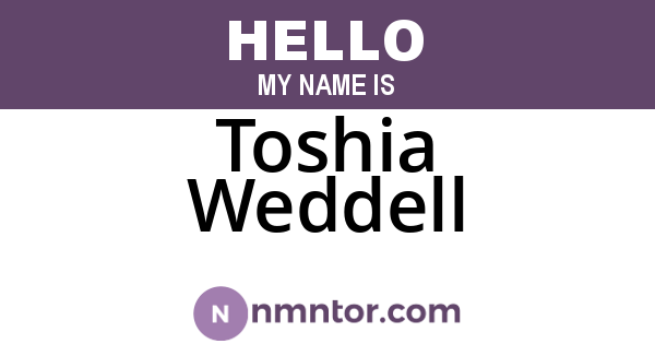 Toshia Weddell