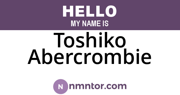Toshiko Abercrombie