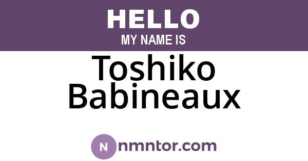 Toshiko Babineaux