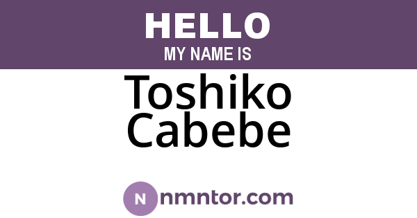 Toshiko Cabebe