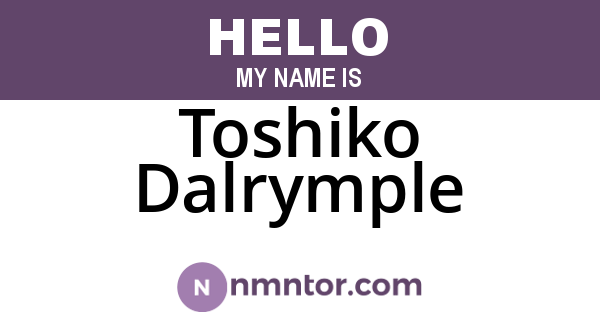 Toshiko Dalrymple