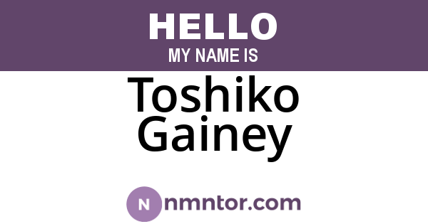 Toshiko Gainey