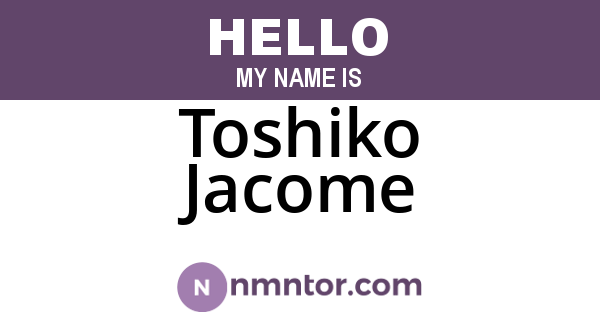 Toshiko Jacome