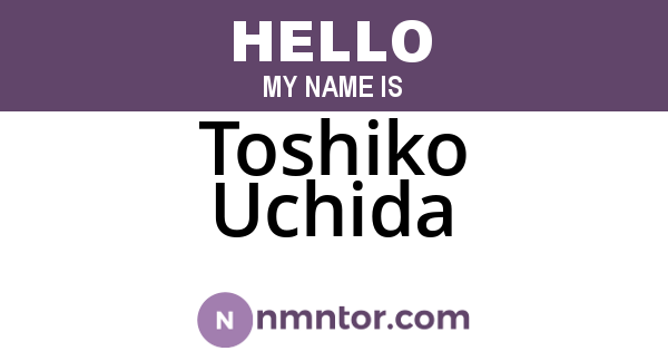 Toshiko Uchida
