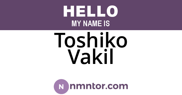 Toshiko Vakil