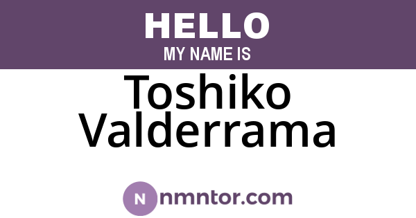 Toshiko Valderrama