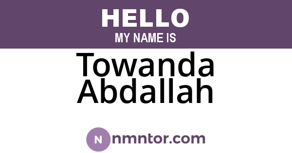 Towanda Abdallah