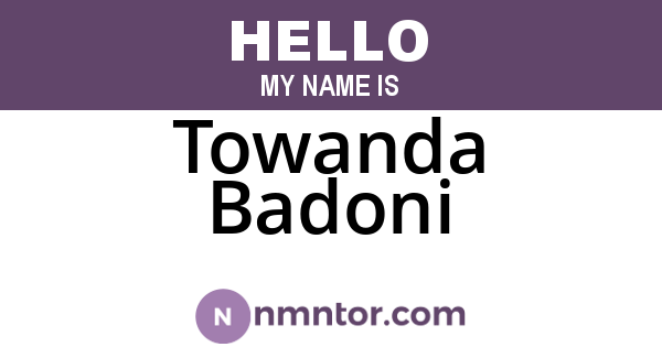 Towanda Badoni