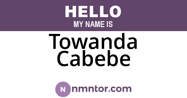Towanda Cabebe